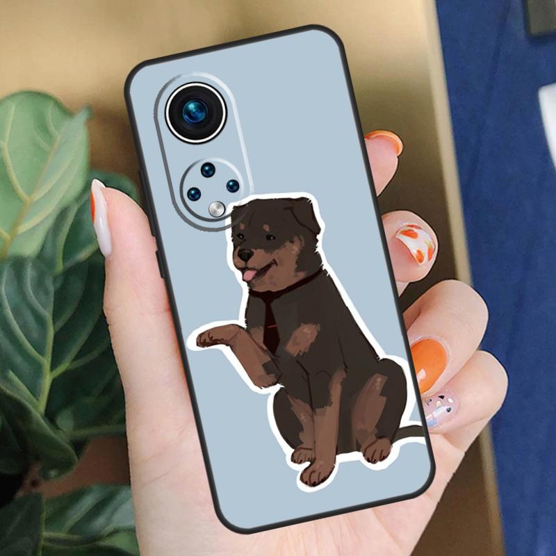 

Cartoon Rottweiler Dog Case For Honor X8b X9b X9a X8a X8 X9 X9c 50 70 90 Lite Honor 200 Pro Magic 7 5 6 Lite Cover Honor 50 Lite