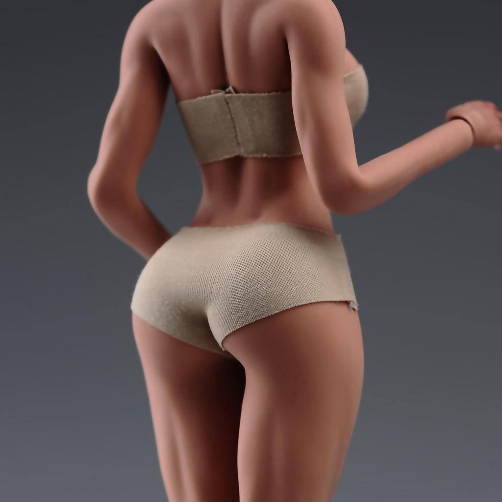 Scale Seamless Female Figure 12 Inch Super Flexible Steel Frame Construction Silicone Smooth Skin Miniature Action Figure Doll with Detachable Feet