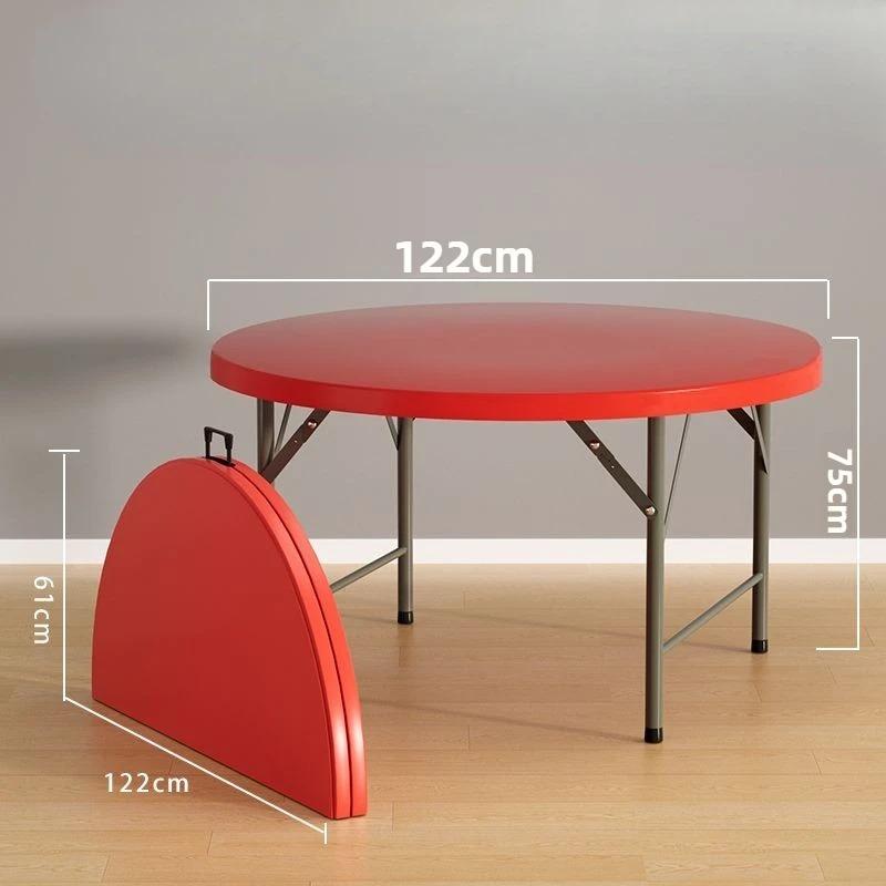Folding Table Portable Dining Tables Elegant Simple Space Saves Round Table Economic Modern Plastic Foldable Tables Furniture