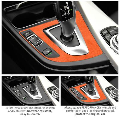 Top Suede For BMW F30 F34 (2013-2018) F36 (2014-2019) Gear Shift Panel Trim Frame Sticker Anti Scratch Car Interior Accessory