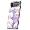 Harte PC-Handyhülle Für Samsung Galaxy Z Flip 7 6 5 4 Schwarze Hülle Für Galaxy Z Flip 3 Faltbare Capas Niedliches Lamm Engel Schaf