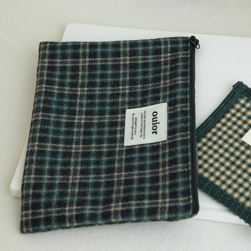 Плоский кошелек _ Шерстяная клетка Праздничный темно-синий (L) holiday navy (L)