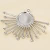 Personality DIY Blank Settings Base Stainless Steel Sun Heart Cabochons Pendants For Jewelry Making Supplies Tray Charm Pendant