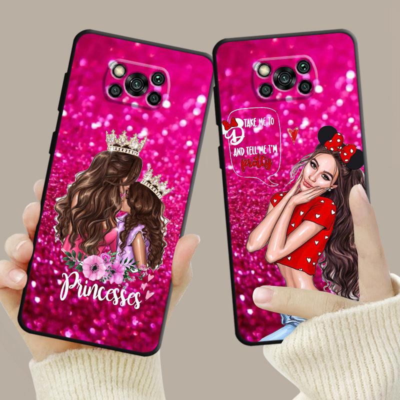 Husă pentru Xiaomi Poco X3 Nfc X4pro X5 M3 pentru Mi 12 13 11 10 10t 8 Note10 Lite 11ultra 11t F1 Femei Super Mom Baby Princess Queen