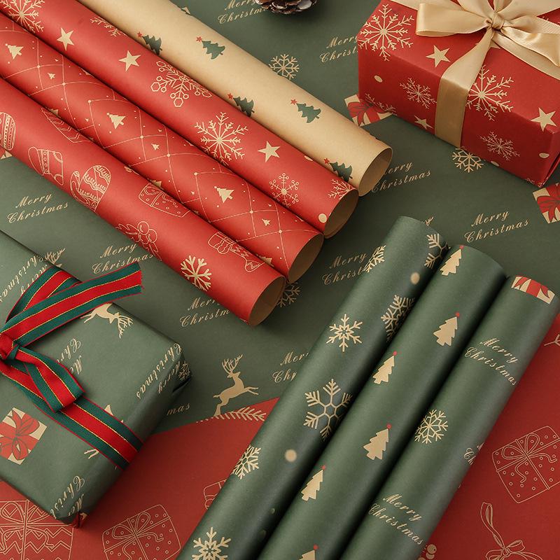 Premium Christmas Gift Wrapping Paper - Festive Packaging in Stock