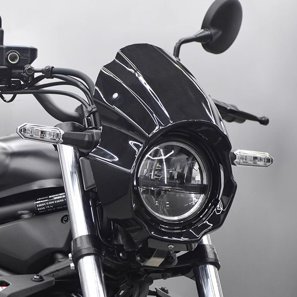 XINMOZR Front Fairing Pighead Hood with Front Headlight Lampshade Deflector for Eliminator and 400, 500, SE400/500 (2023, 2024, 2025) (Bright Black)