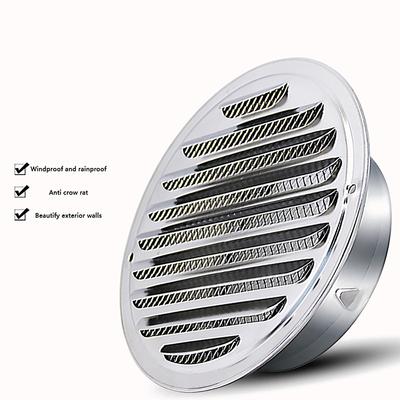 70/80/100/120/150 mm rundes Lüftungsgitter aus Edelstahl, Insektenschutz, für die Außenwand des Hauses, Lüftungswerkzeug