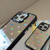 Full Screen Love Polka Dots Mirror Case for iPhone 16 Pro Max, Apple 14 & 15