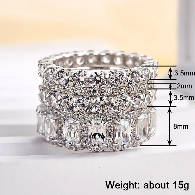 Huitan s/Set Temperament Women Ring Full Shining CZ Luxury Party Wedding Lady Wearable Accessories Chic Jewelry for Versatile