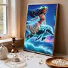 Pearl Painting Moana Moana Dolphin Chasing Waves Creative Art 5D Pearl Embroidery Cross Stitch Kit Handmade DIY Home and Room Decor Gift