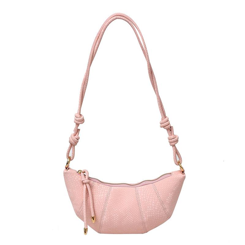 Literary small fresh simple pu solid color women's dumpling bag 25 spring new casual versatile women's shoulder messenger bag