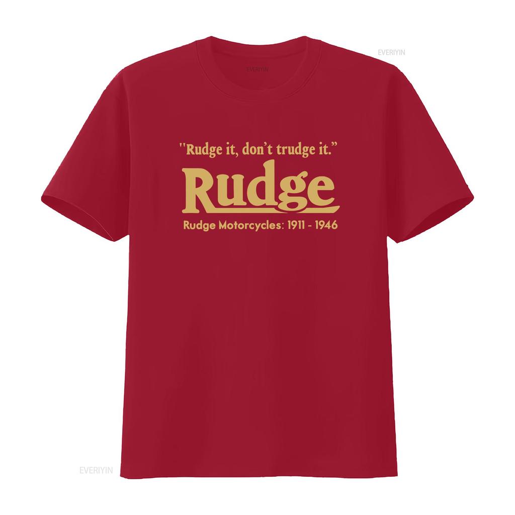 Rudge Motorcycle Vintage Bike Classic Retro Biker T Shirt It Dont Trudge Motorcycles 1911 1946 Vintage Washed Stylish