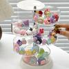Rotating Cute Granule Storage Box, Multi-layer Small Ornament Display Rack, Cartoon Storage Parts Box