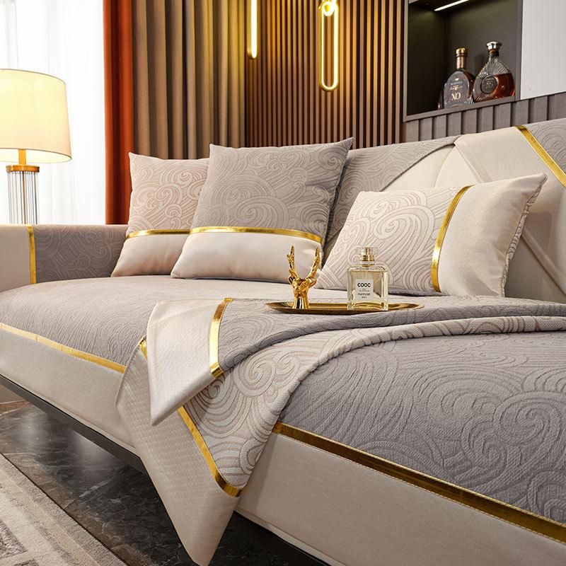 

Легкая роскошная подушка для дивана из шенилла, нескользящая, простая, современная, универсальная, утолщенная подкладка из ткани Four Seasons 70*180cm