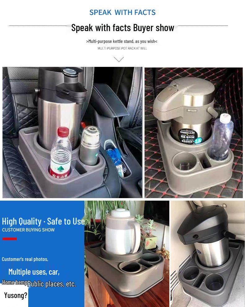 Vehicle-Mounted Kettle Holder: Anti-Tip Thermos Flask Warmer Bracket