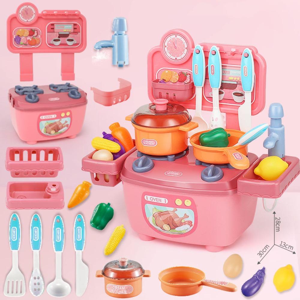 Simulated Kitchen Counter Play Set Mini Pretend Play Role Toys  Boys Girls