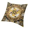 Kissenbezug mit gelber Rose und Bienen, Vintage-Kitsch, Barock-Schals, 40 x 40 cm, Samt, nordischer Kissenbezug, Wohnzimmer-Dekoration