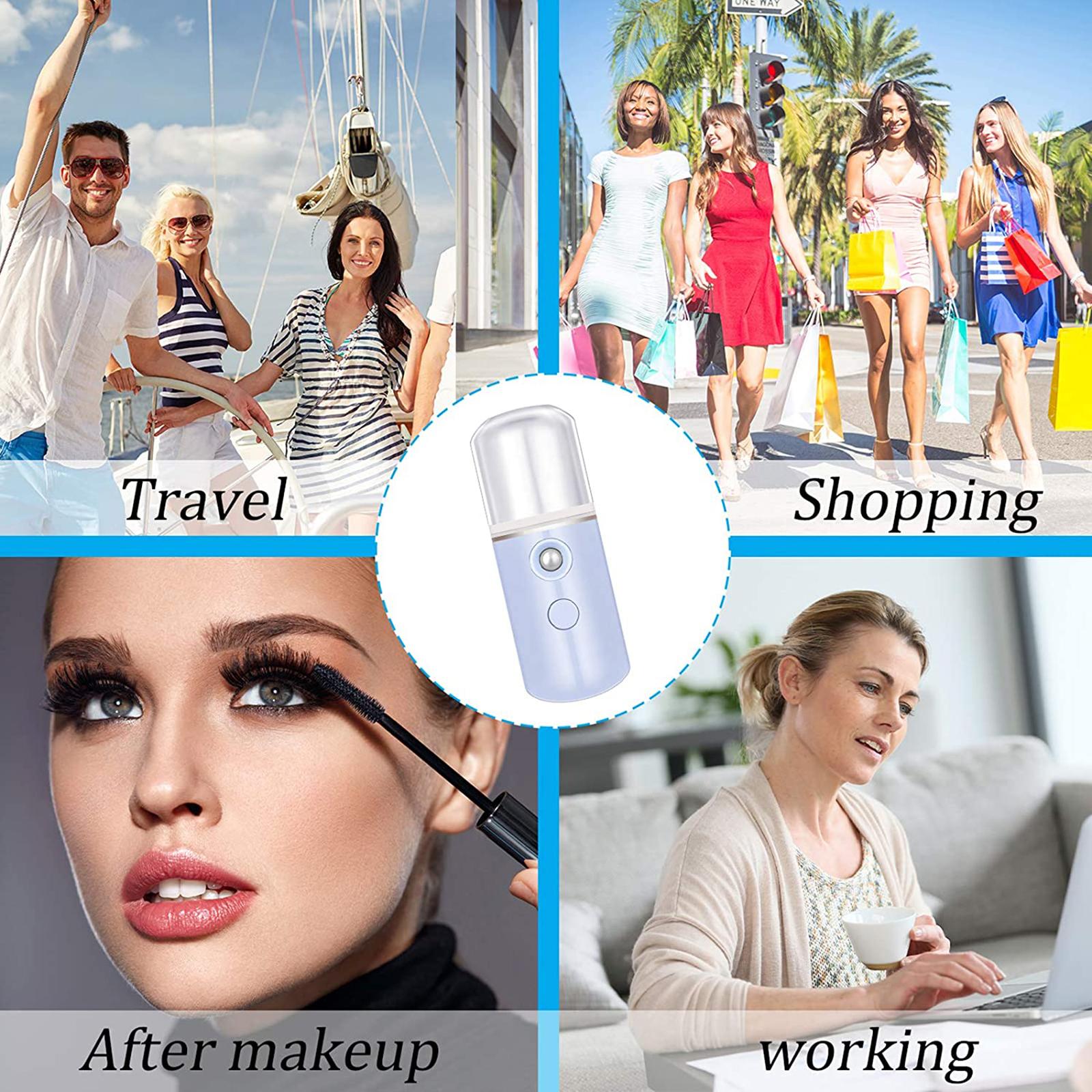 (White 1*Sprayer + 1*Sub-charging Cable) Sub-charging Nano Water Sprayer
