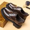 Lace-up Leather Casual Shoes British Style Male Oxford Shoes New Designer Men's Formal Dress Footwear New Derby Business Shoes