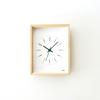 KATOMOKU Doppelnutzuhr, 2-H. Ahorn, km-147HMRC, Tisch-/Wanduhr, Laufsekundenzeiger, 22 x 1 x 5cm (Funkuhr)