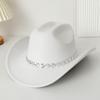 Western cowboy top hat felt hat Tibetan top hat three-dimensional pattern accessories jazz hat new woolen hat