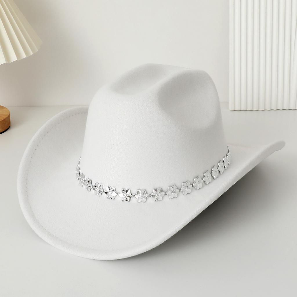 Western cowboy top hat felt hat Tibetan top hat three-dimensional pattern accessories jazz hat new woolen hat