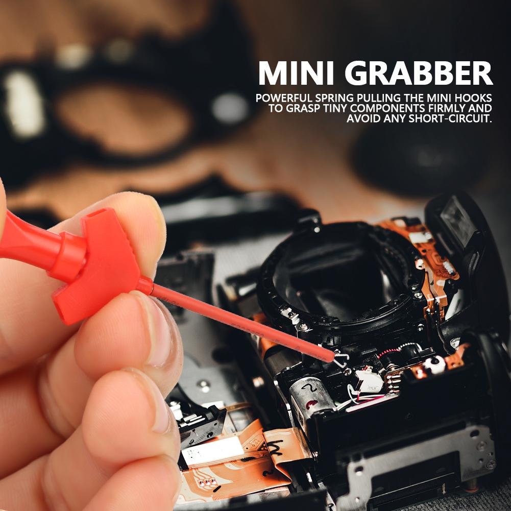 P5003 10pcs Mini Grabber Test Probe Hook for SMD IC Test Clips Jumper Logic Analyze Accessories