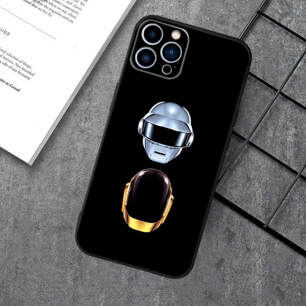 D-Daft Punk Band France Phone Case For Apple iPhone 15,14,13,12,11,XS,XR,X,8,7,Pro,Max,Plus,mini Silicone Black Cover
