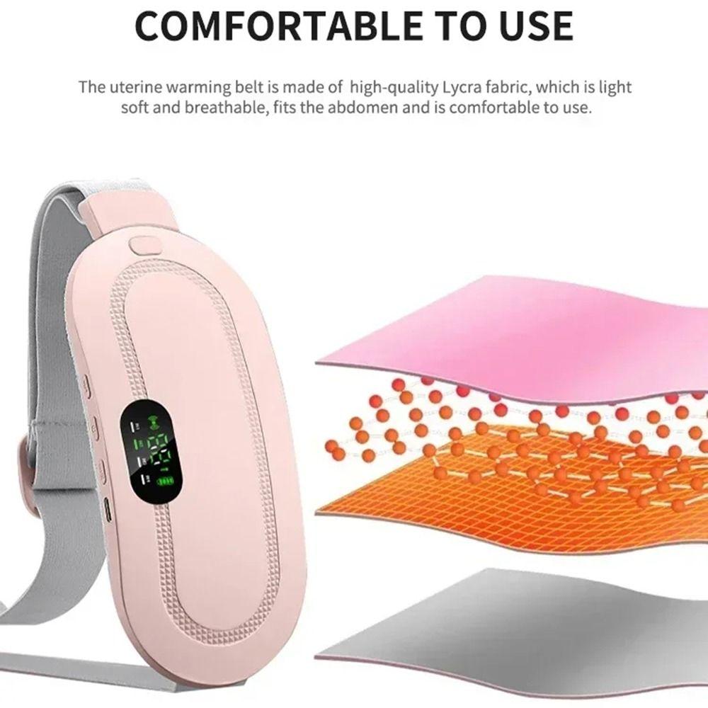 LED Display Electric Warm Waist Belt 4 Gear Massage Vibrating Abdominal Massager  Body Shaping
