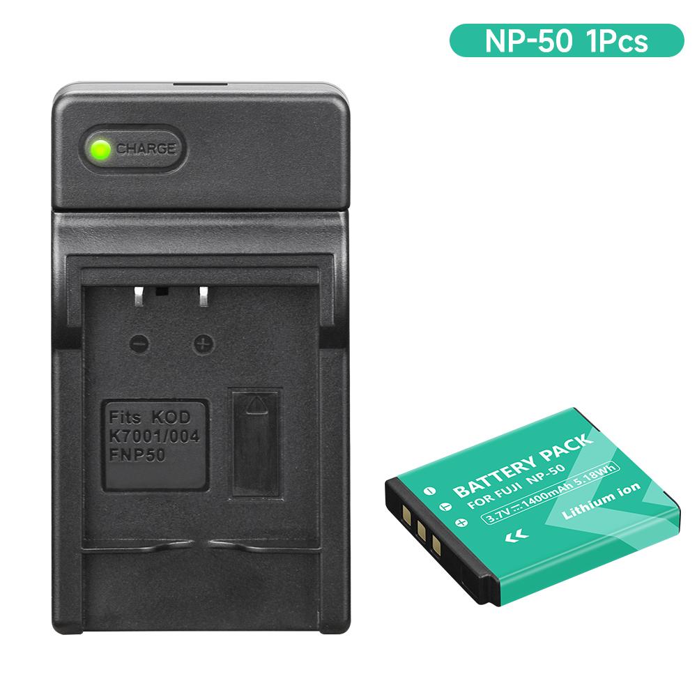 PALO 1400mAh NP-50 NP 50 Kameraakku für Fujifilm FinePix XF1 F200EXR F100fd XP100 XP170 X10 X20 XP200 F70EXR + LED-Ladegerät
