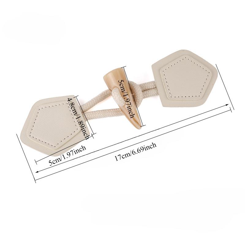 High Quality Horn Buttons Cotton Rope Resin Ox Horn Combined Button Woman's Coat Sewing Supplies