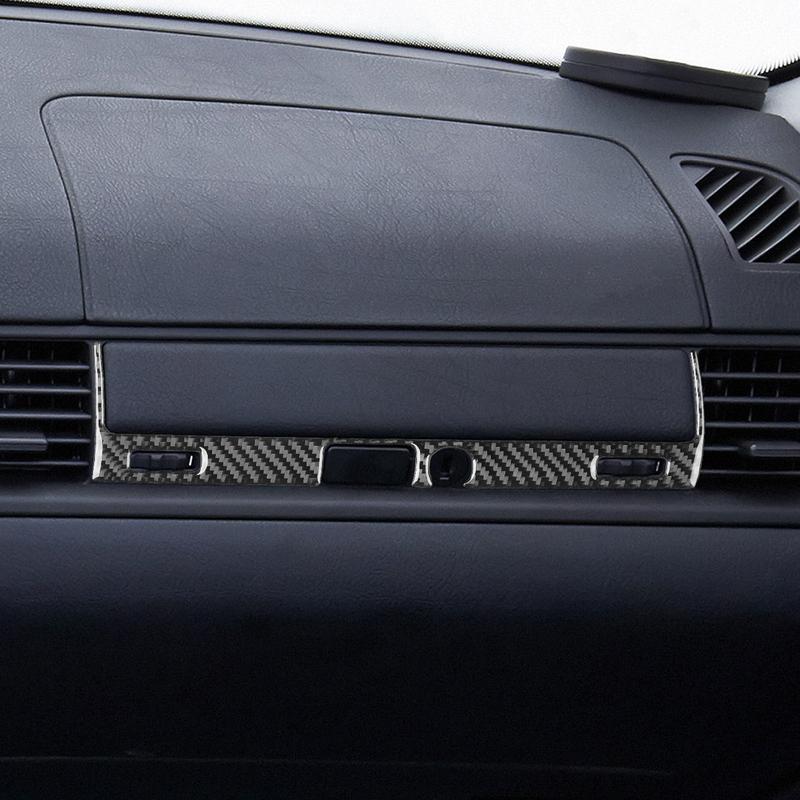 Real Carbon Fiber Car Accessories Passenger Dashboard Storage Trim Cover Soft Sticker For BMW E36 3 Series/M3 1994 1995 1996