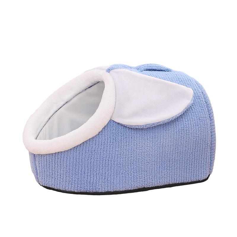 All-Season Washable Pet Bed: Cozy Enclosed Nest for Cats & Dogs