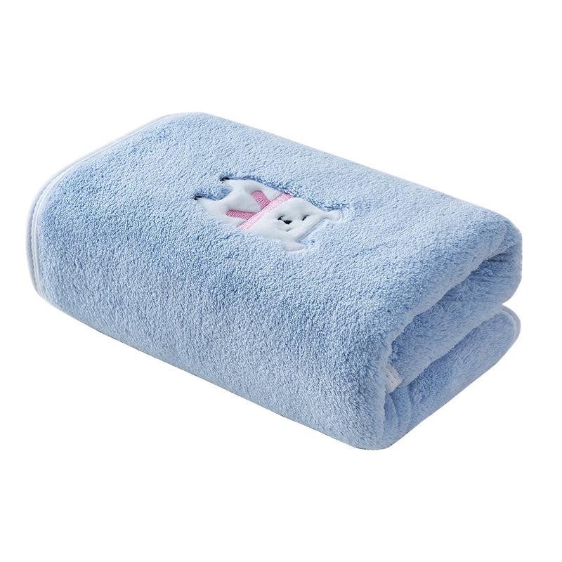 

Cartoon Absorbent Towels Coral Fleece Face Towel for Adults Kids Soft Bath Hand Towel Gift Bathroom Towels for Home Bathroom 40x80cm&1pc синий