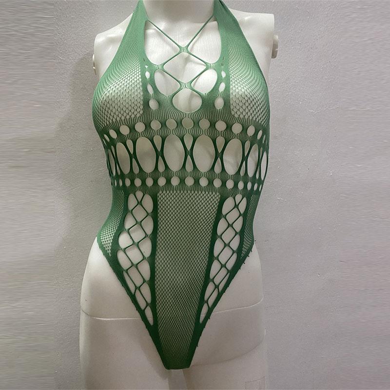 Sexy Underwear Bodysuit Fishnet Perspective Backless Hollow Out For Party Women's Lingerie Undies Pornographic Pajamas Costume