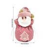Christmas Candy Bags with Santa Claus Design, Imitation Linen Gift Bags for Holiday Decor