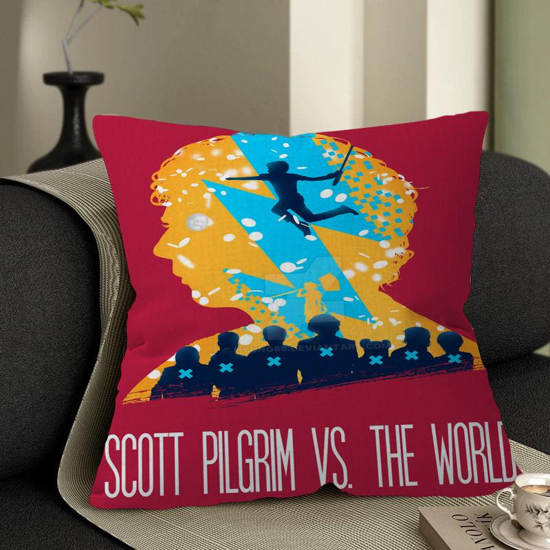 Scott Pilgrim Vs. The World Cushion Cover Pillowcase Upholstery Sofa Throw Pillow Home Decor Pillowcas