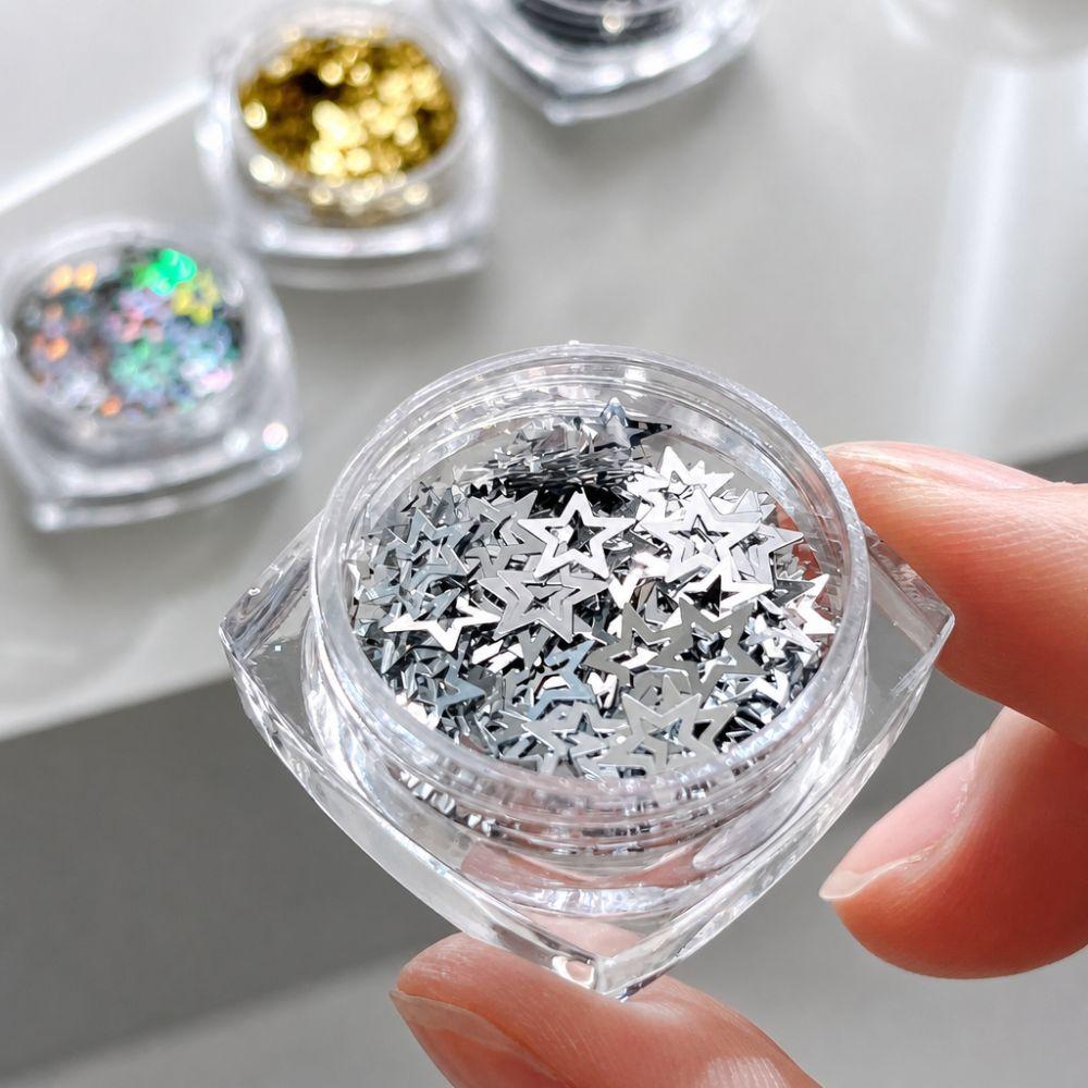 DIY Five-pointed Star Glitter Nail Charms Colorful Sequins Nail Decorations  Nail Salon