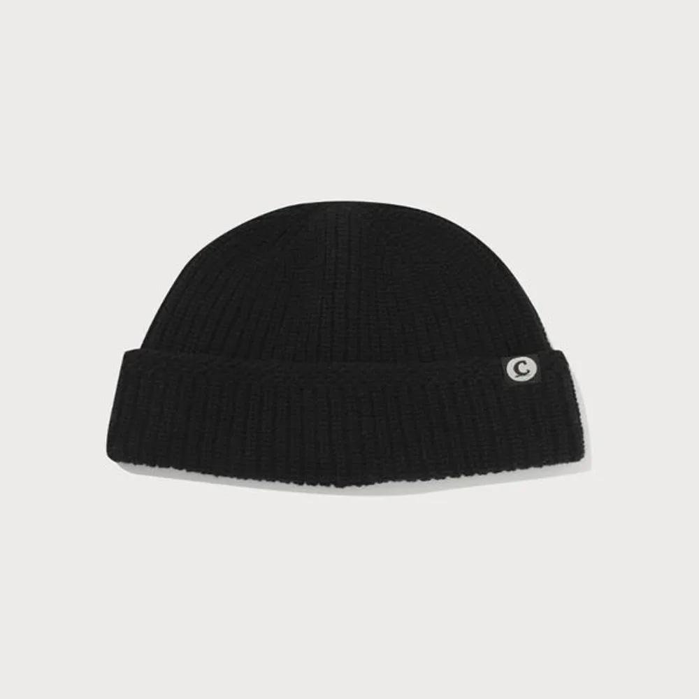 Logo Label Lambswool Beanie B1 CO2504CA12 BK MY Model Name: 1.CO2504CA12 BK / Size: F