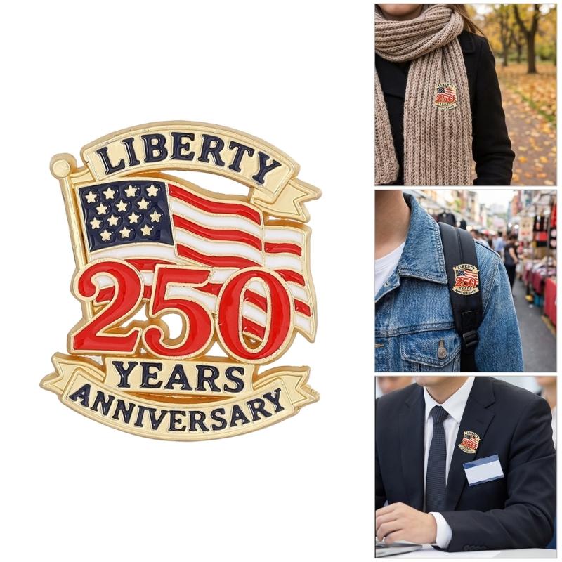 American 250th Anniversary Commemorative Badge Pins Alloy Craft For Collectors And History Enthusiasts