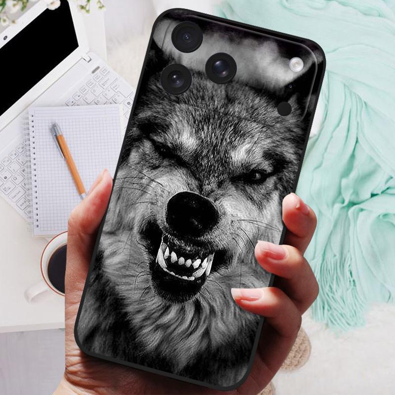 For iPhone 17 Pro Case Lion Wolf Painted Silicone Soft Back Cover For iPhone17 Pro Max Phone Case For iPhone 17 Air Protective