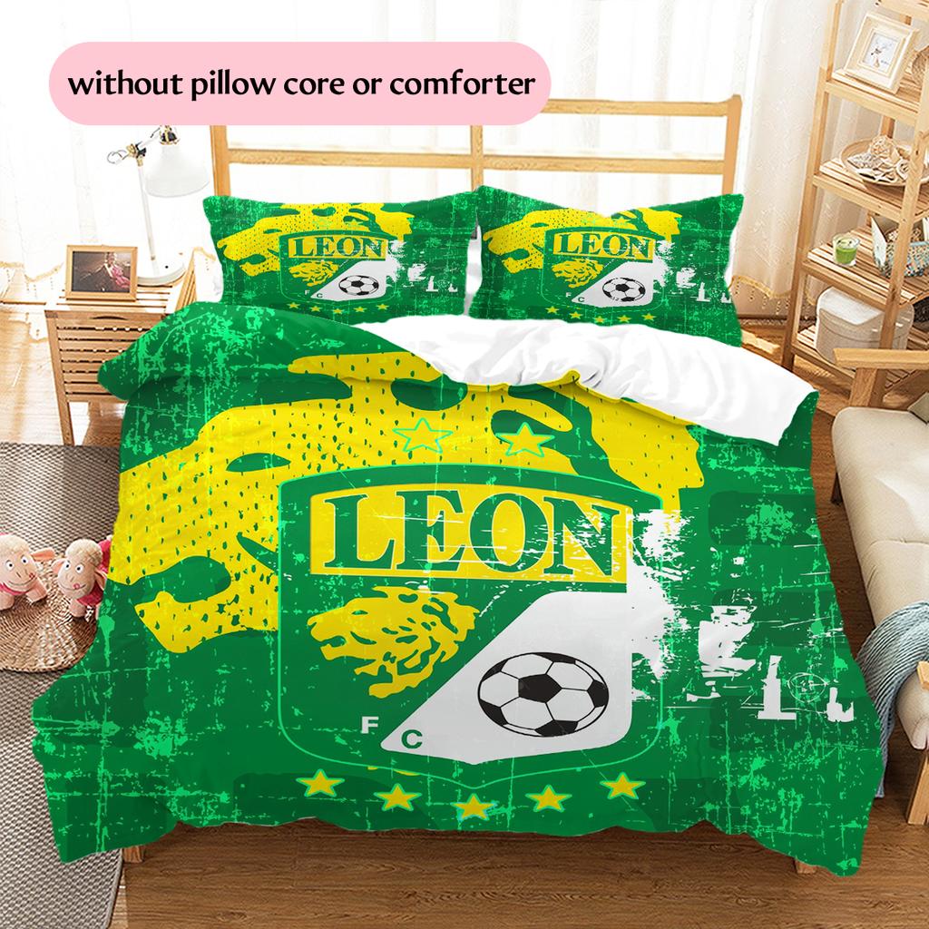 Leon FC Pattern Bedding Home Decoration Birthday Gift (1 * Duvet Cover + 2 * Pillowcase, Without Core)