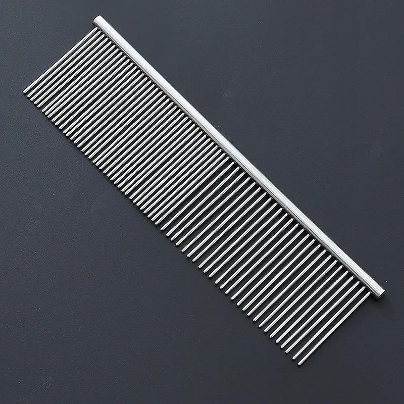 

Новая расческа для собак, длинная густая щетка для удаления шерсти, нержавеющая сталь, легкие расчески для ухода за лохматыми собаками и кошками