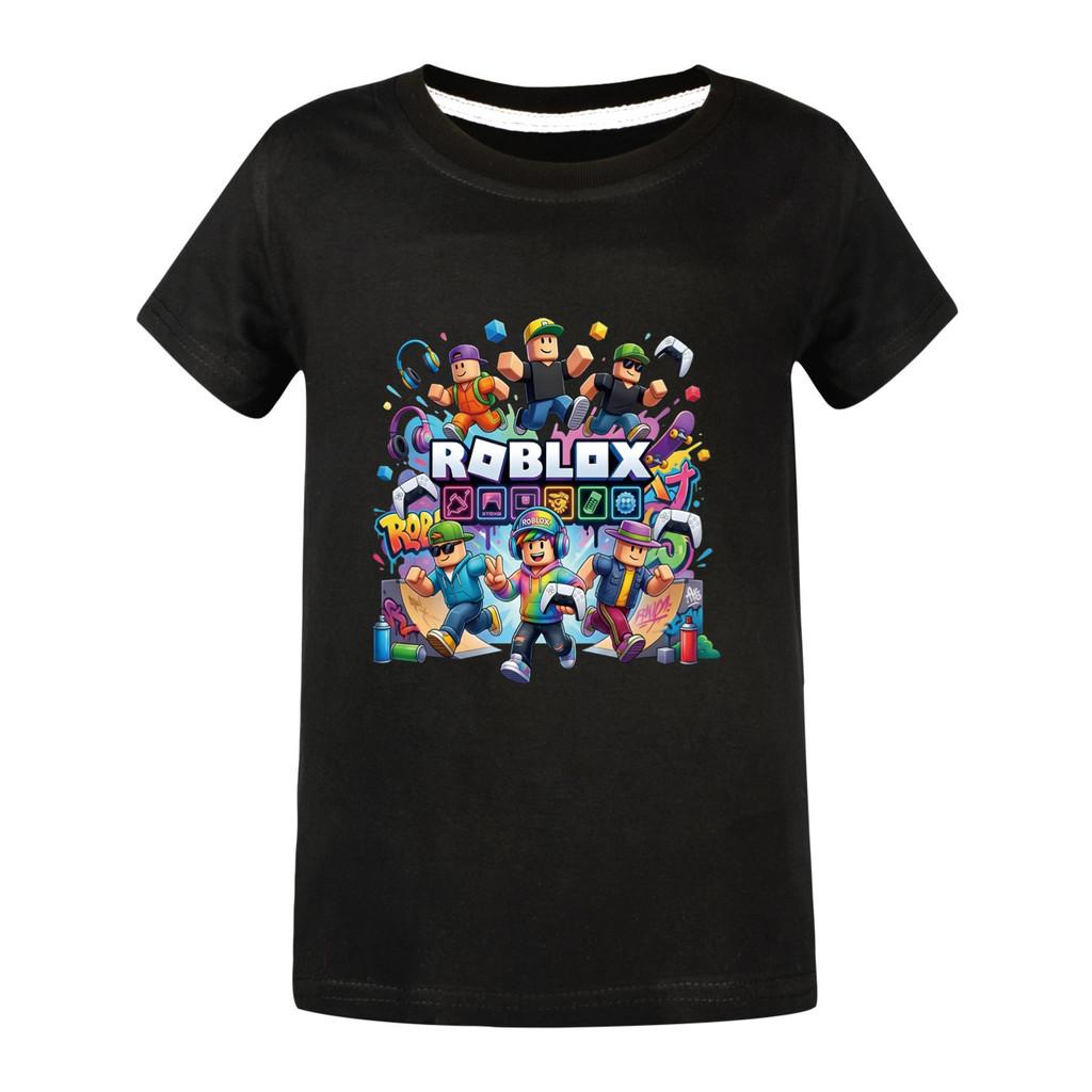 5573 Multi-color Boy Girl Roblox Print Short Sleeves T-Shirt