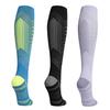 Meikes High Tube Compression Socks with Reflective Stripes for Running, Skipping, Cycling