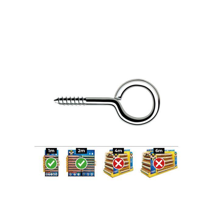 Boîte de 250 Crochets Fermés CELO REF HC 4x50mm ZINGUÉ