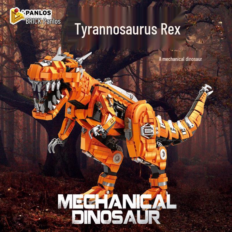 

Light-Up Mechanical Dinosaur Steel Tyrannosaurus Building Block Toy 611016