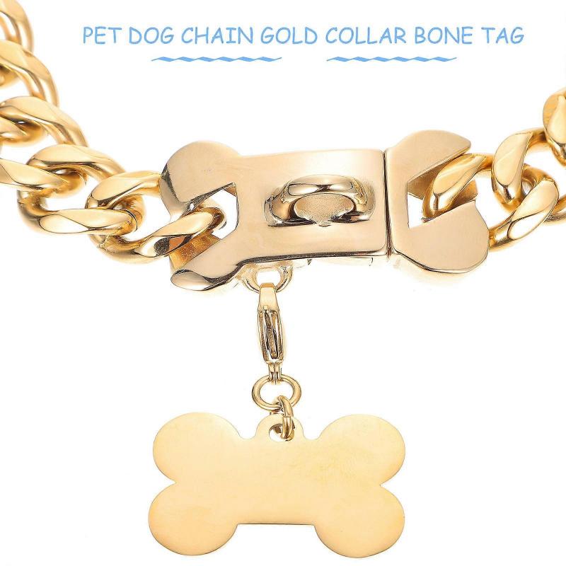 Zarter Haustieranhänger Goldener Titanstahl Hundehalsband 1 Stück