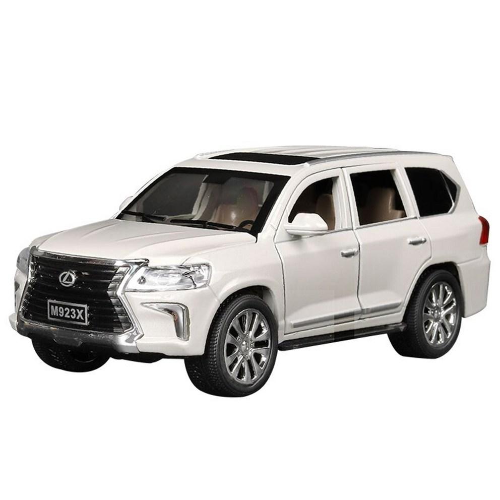 MyCar 1:24 Scale Lexus LX570 Die-Cast Metal SUV Model Car for Display & Decoration, White, 1pc