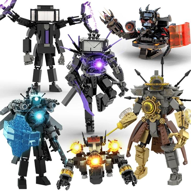 Vânzare de lichidare Toalete Skibidii Blocuri de construit Jucării Titan Clock King TV Man Figurine Cărămizi pentru Copil Idei de Paște Cadou Vânzare en-gros